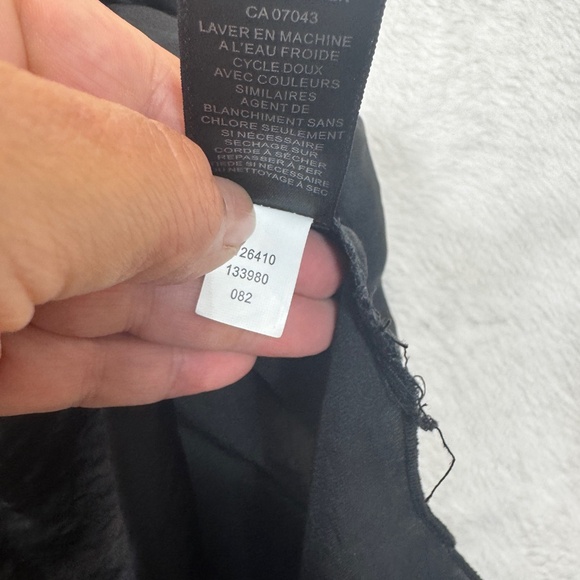 Grey & Gray Sleeveless Blouse Womens Size Small Black Satin Goth Classic - Picture 4 of 9